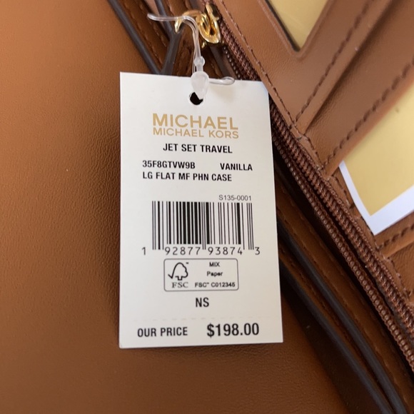 Michael Kors Jet Set Travel Lg Flat Multifunctional Phone Case-Wristlet-Wallet - Picture 6 of 16